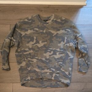 Express Woman's Camouflage Crewneck Sweater